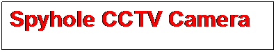 Text Box: Spyhole CCTV Camera
